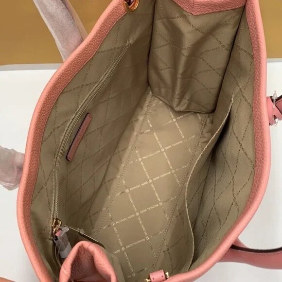 MICHAEL KORS LIMITED EDITI PRIMROSE Mirella Medium Logo Embossed Pebbled Leather - Picture 4 of 7